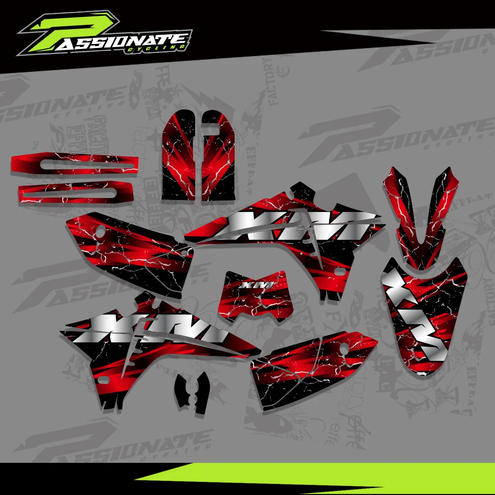 

For Fantic XM50 XM 50 XMF125 XMF 125 2023 2024 Full Graphics Decals Stickers Motorcycle Background