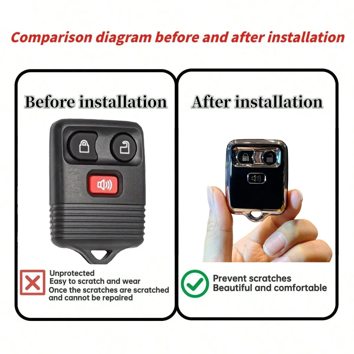 

Чехол для ключей из ТПУ с автомобильным брелоком для Ford F150 F250 F350 F450 F550 1998-2010 гг., защитный чехол для ключей с умным управлением