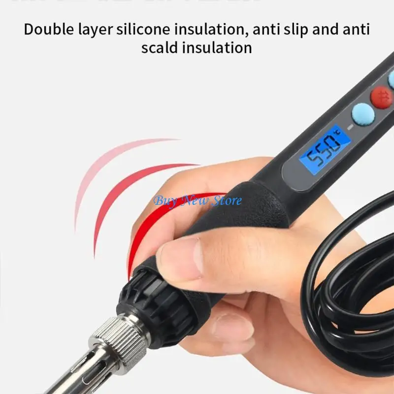 

20CE 80W High Power LCD Digital Soldering Iron Effectively Insulate Heat Handle