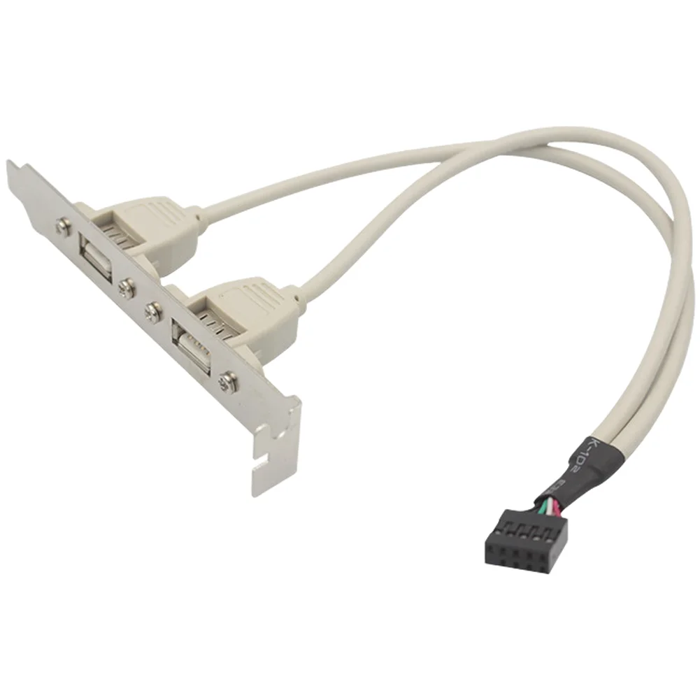2 Port And 4 Port USB 2.0 Motherboard Rear Panel Extension Cable Adapter For PC Computer Internal Hub Connector White 30cm