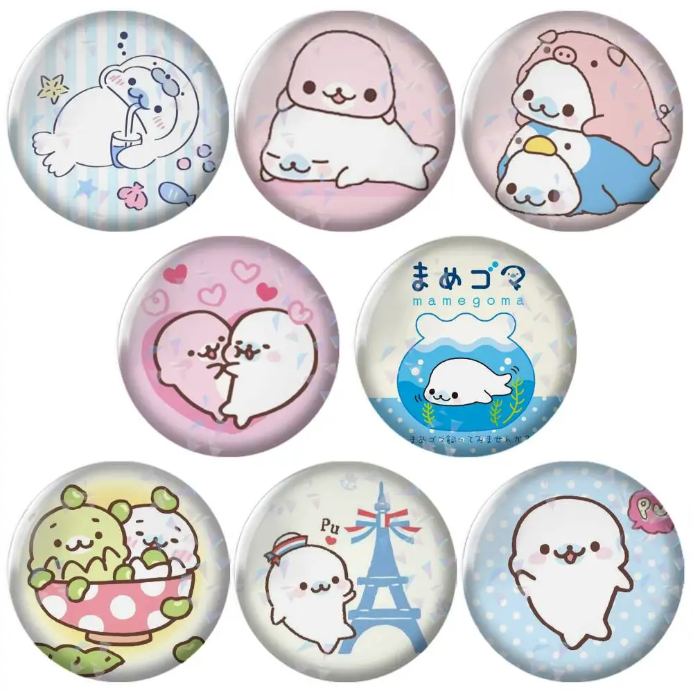 Kawaii-i Mamegoma CUTE Baby Brooch Metal Decorative Brooch Pins for Backpack Clothes Jacket Accessories,Souvenir.