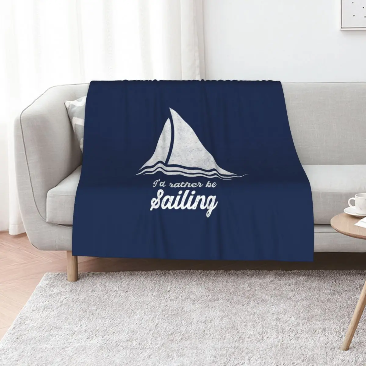 I'd Rather Be Sailing Throw Blanket Bed Fashionable Comforter Loose For Decorative Sofa Luxury Thicken Soft Beds Blankets