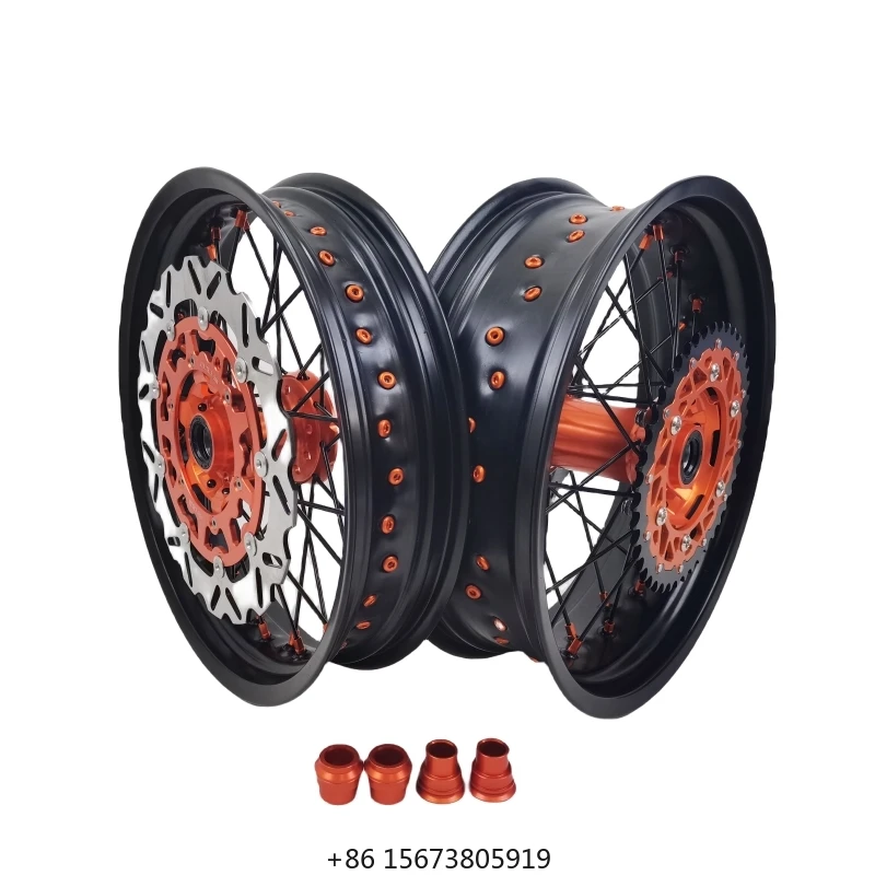 High Performance Supermoto Wheels Set for TE FE TC FC FS TX FX High Quality 7075 Aluminum Alloy Motorcycle Parts
