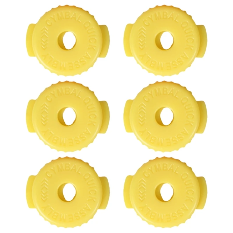 31BE Pack of 6 Quick Releasing Cymbal Silicone Drum Parts Threaded Replacement