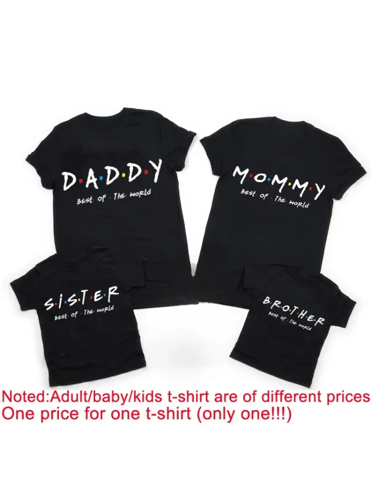 Family Outfit Matching Tshirt Clothes Friend TV Font Outfit Clothing Children T-shirts MOM  Family Look Outfits