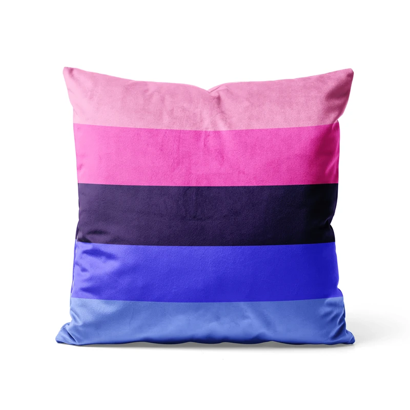Gaslight Gatekeep Girlboss Omnisexual Pride Flag Rainbow LGBT Throw Pillow Covers Cushion Cases Pillowcases for Sofa 45cm x 45cm