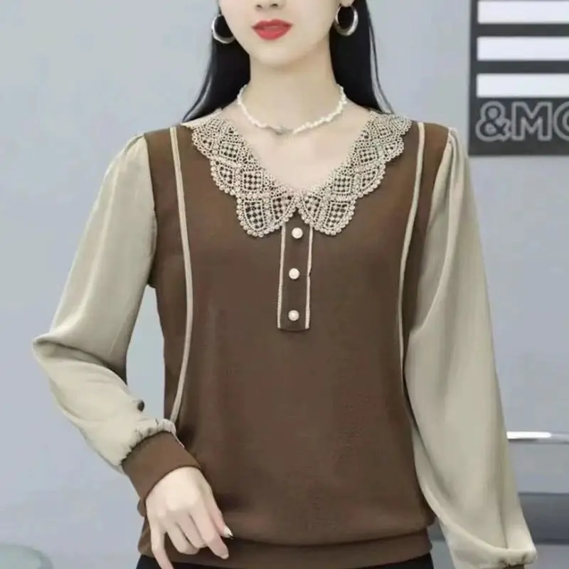 Middle Aged Mom Outfit with Temperament Base Shirt Casual T-shirt Stylish and Versatile Small Shirt for Women