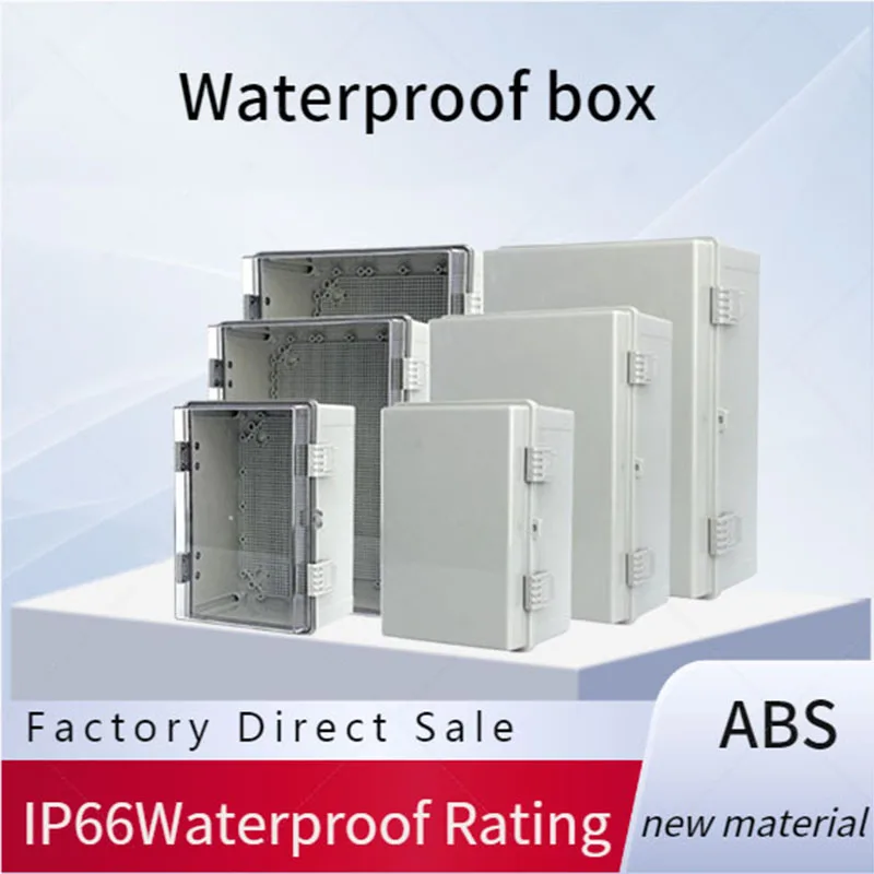 IP66 Waterproof Transparent Cover Enclosure Juction Box ABS Plastic Outdoor power distribution box Electronic Instrument Case