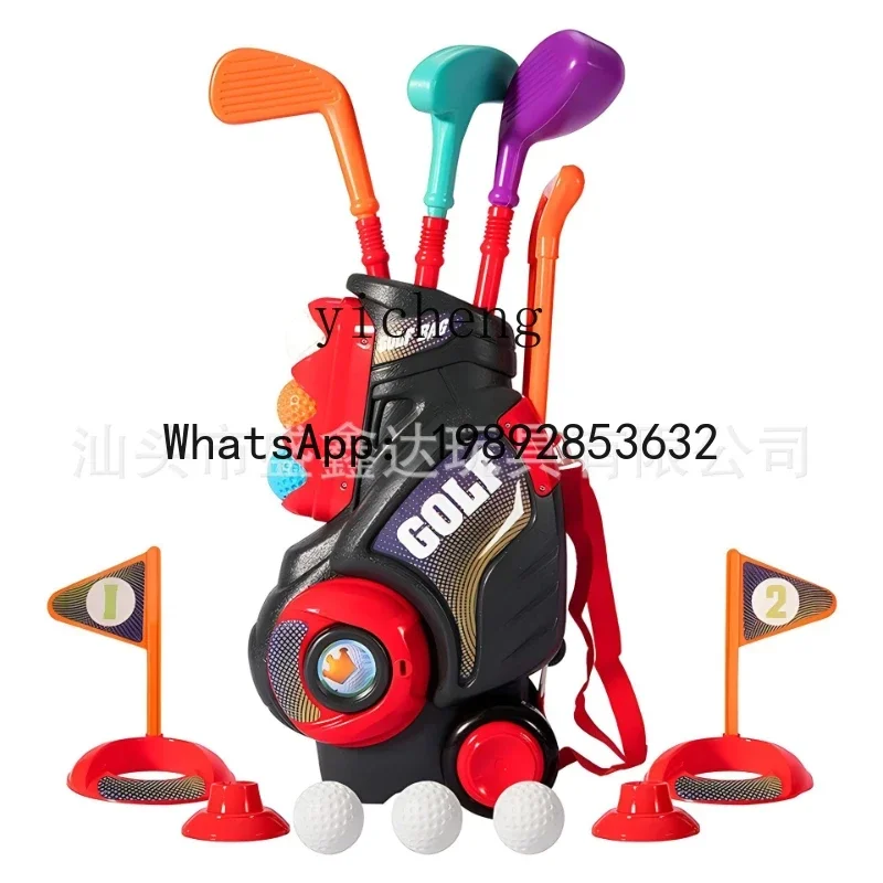 AH  Children's Trolley  Backpack Golf Toy Sports Suit Indoor and Outdoor Parent-Child Interaction