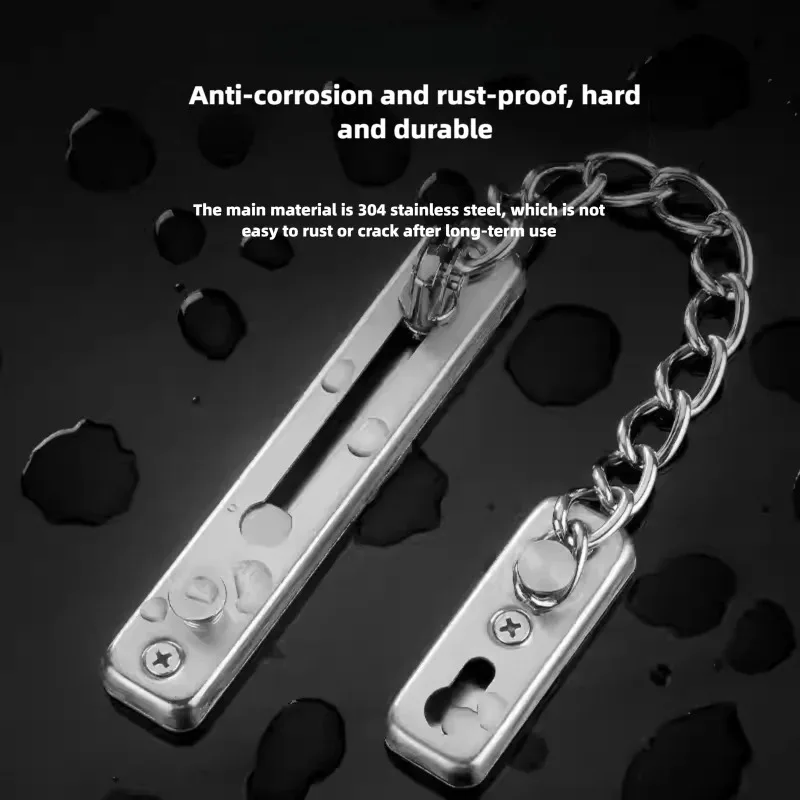 

Цепочка для двери из нержавеющей стали с защитой от заедания, разноцветная, для домашней безопасности и защиты от краж, для отелей и домов