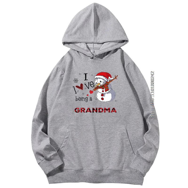 Fashion New In Hoodies & Sweatshirts Christmas Snowman I Love Being A Grandma Funny Spring Autumn Essentials Hoodie Sweat-Shirt