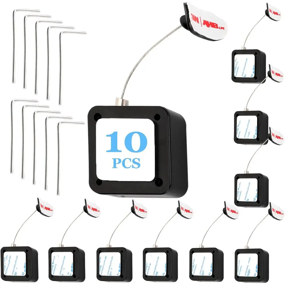 

6.5 t Retractable Remote Control Saety Lock Tether, Remote Control Leash with Adjustable Lock Strap or TV Remotes, Game Controll
