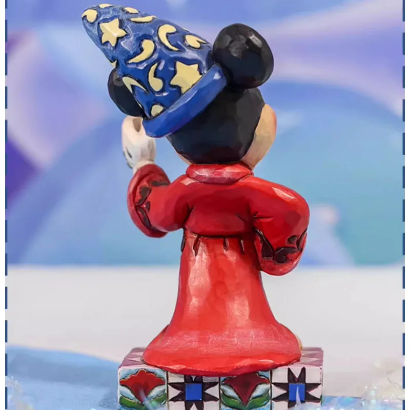 Disney Original Garage Kit Mickey Mouse Mickey The Magician Ornament 110MM Anime Figures Toys for Boys Gift Model Ornaments