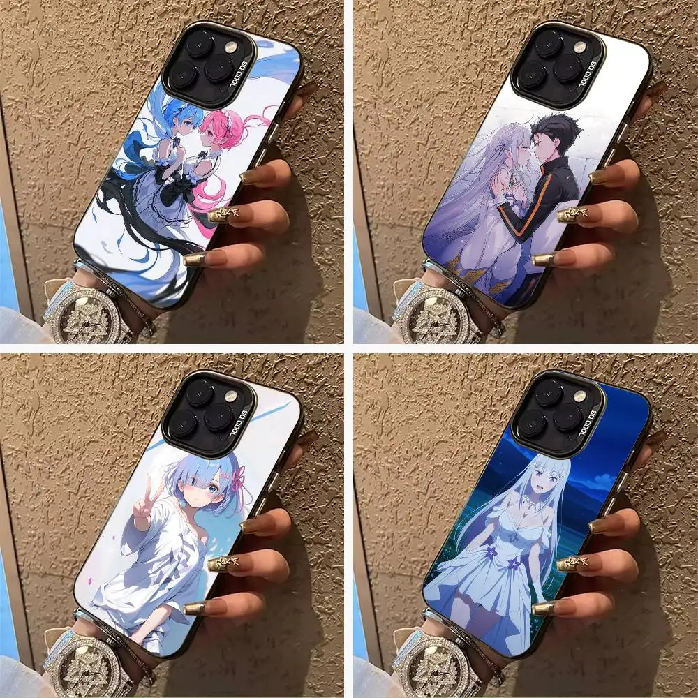 Zero -Starting- Life-in-Another -World  Phone Case For IPhone17 16 12 13 14 15 16 Pro Max Plus Cover Colored Silver Funda Bumber