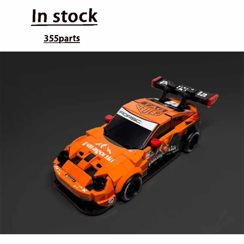 

New Classic Small Urban Sports Racing Car Building Block Model 355 Pieces Boys Children's Birthday Christmas Toy Gift