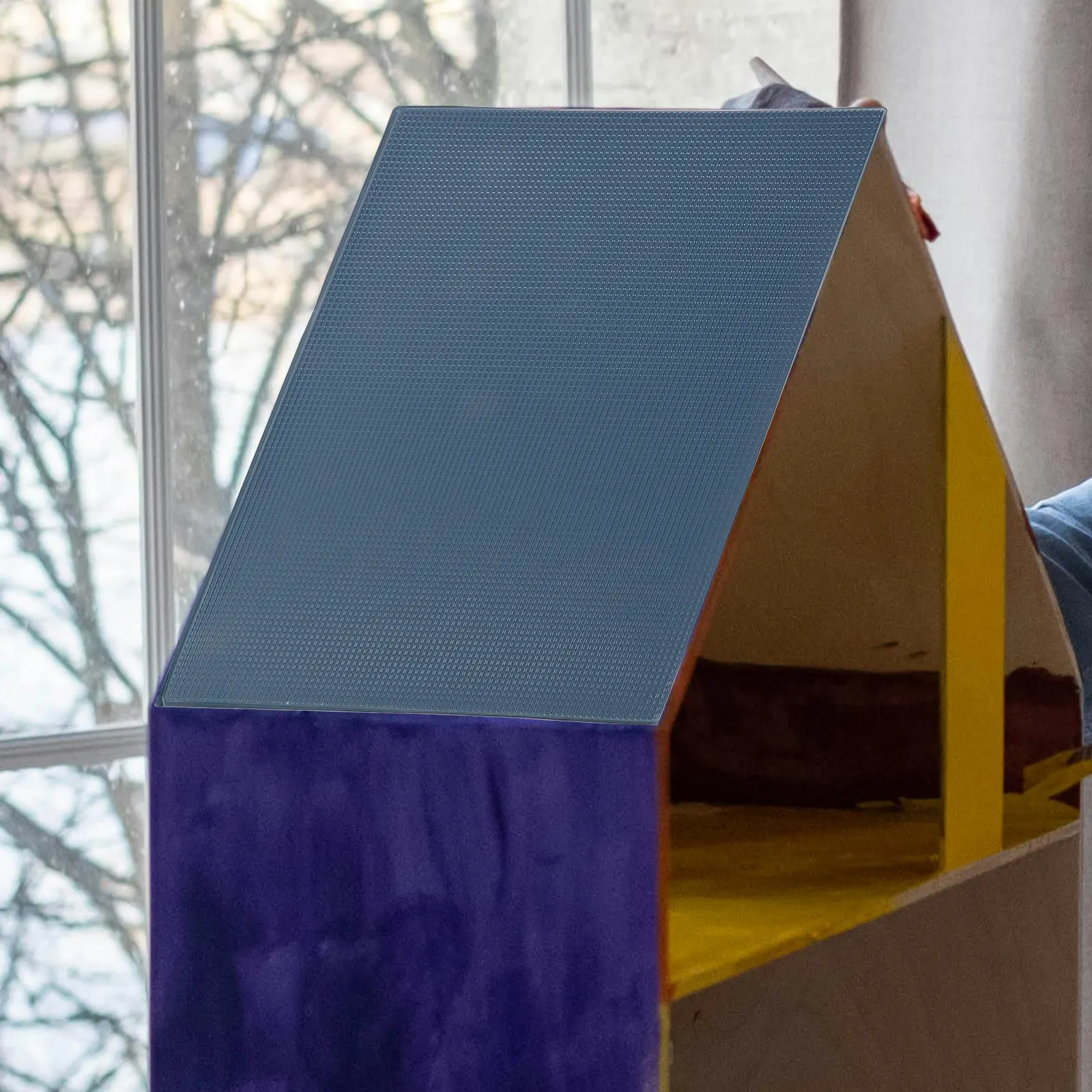 

4 шт. миниатюрные кровельные плитки из ПВХ для самостоятельной сборки, реалистичные деревенские черепицы для мини-домов, садовых и фермерских сцен, макетов песочниц