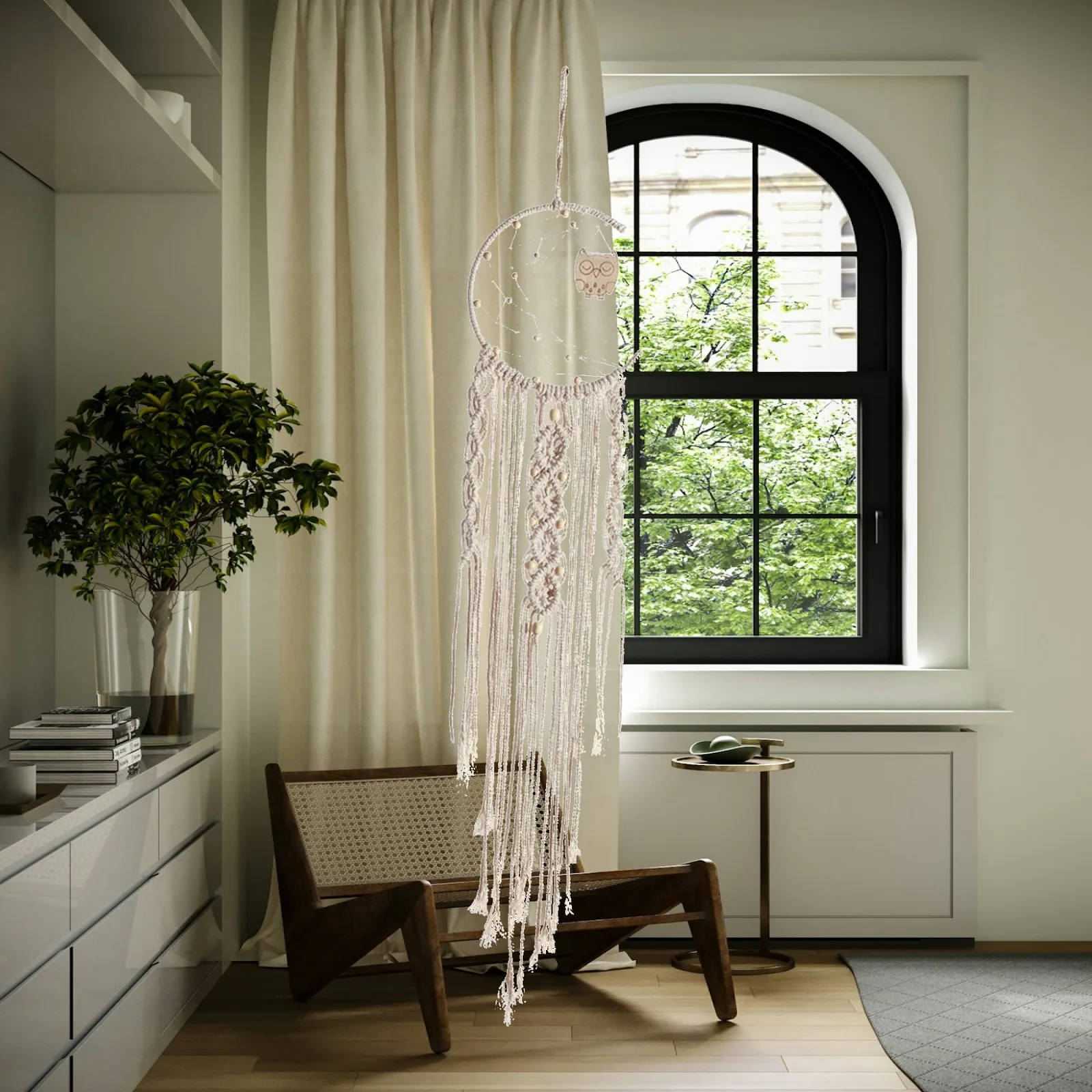 Macrame Handmade Creative Craft Fringe Tapestry Wall Hanging for Dorm