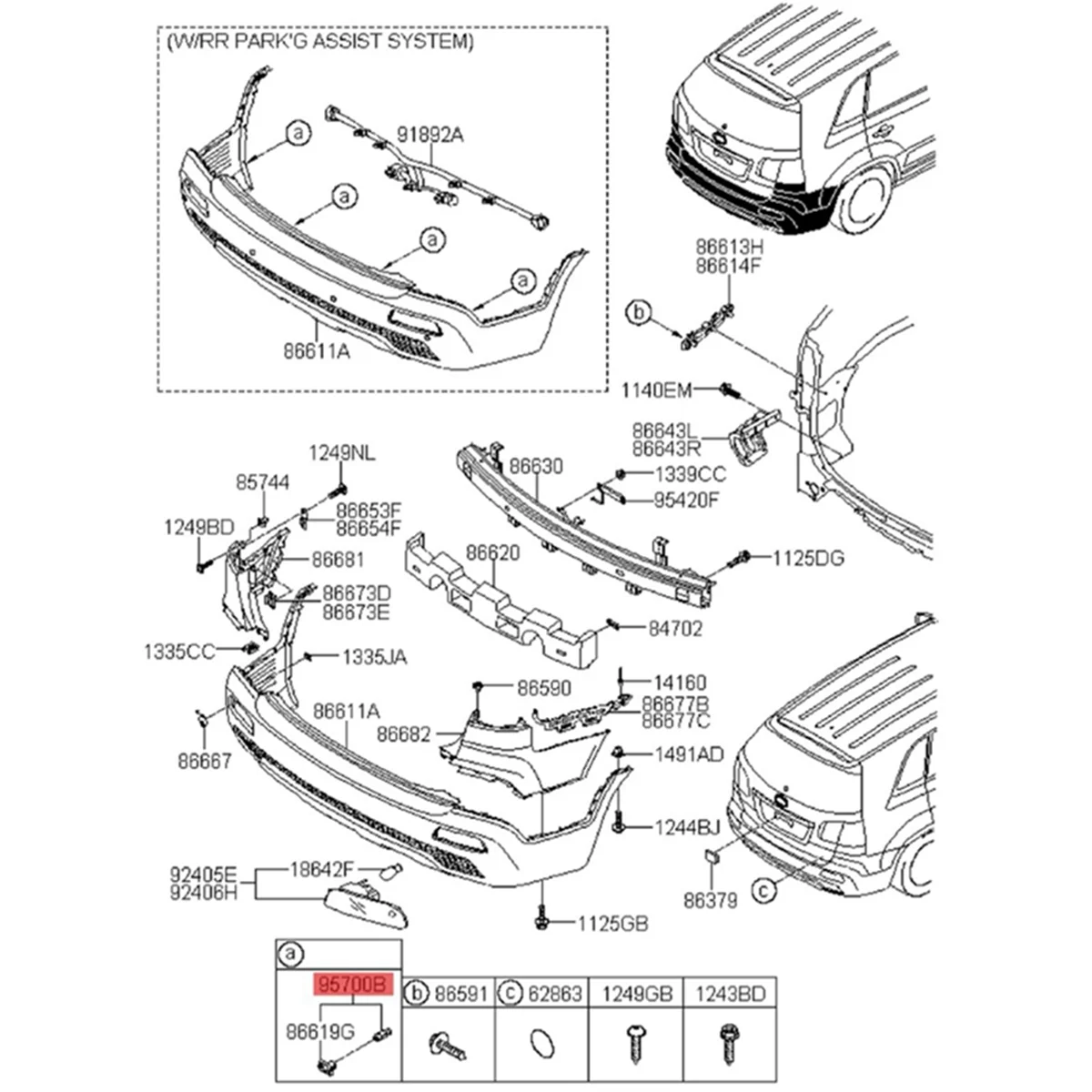 Automobile Parking Sensor Reversing Radar for Sorento 2009-2013 957002P100