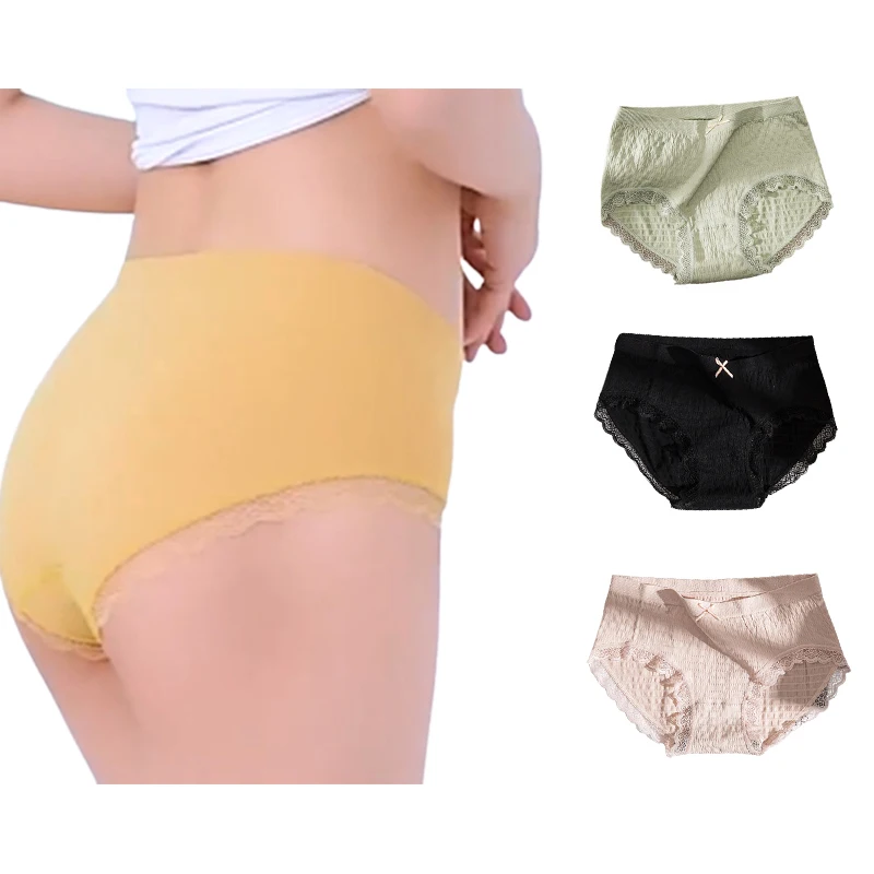 Korean Style Sweet Lace Underpants Ladies Cotton Crotch Hip Buttocks Cute Bow Student Girl Panties