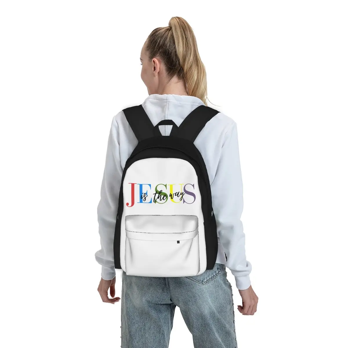 Jesus die Art und Weise die Wahrheit und das Leben Rucksäcke Jungen Mädchen Bücher tasche Kinder Schult aschen Cartoon Kinder Laptop Rucksack Umhängetasche