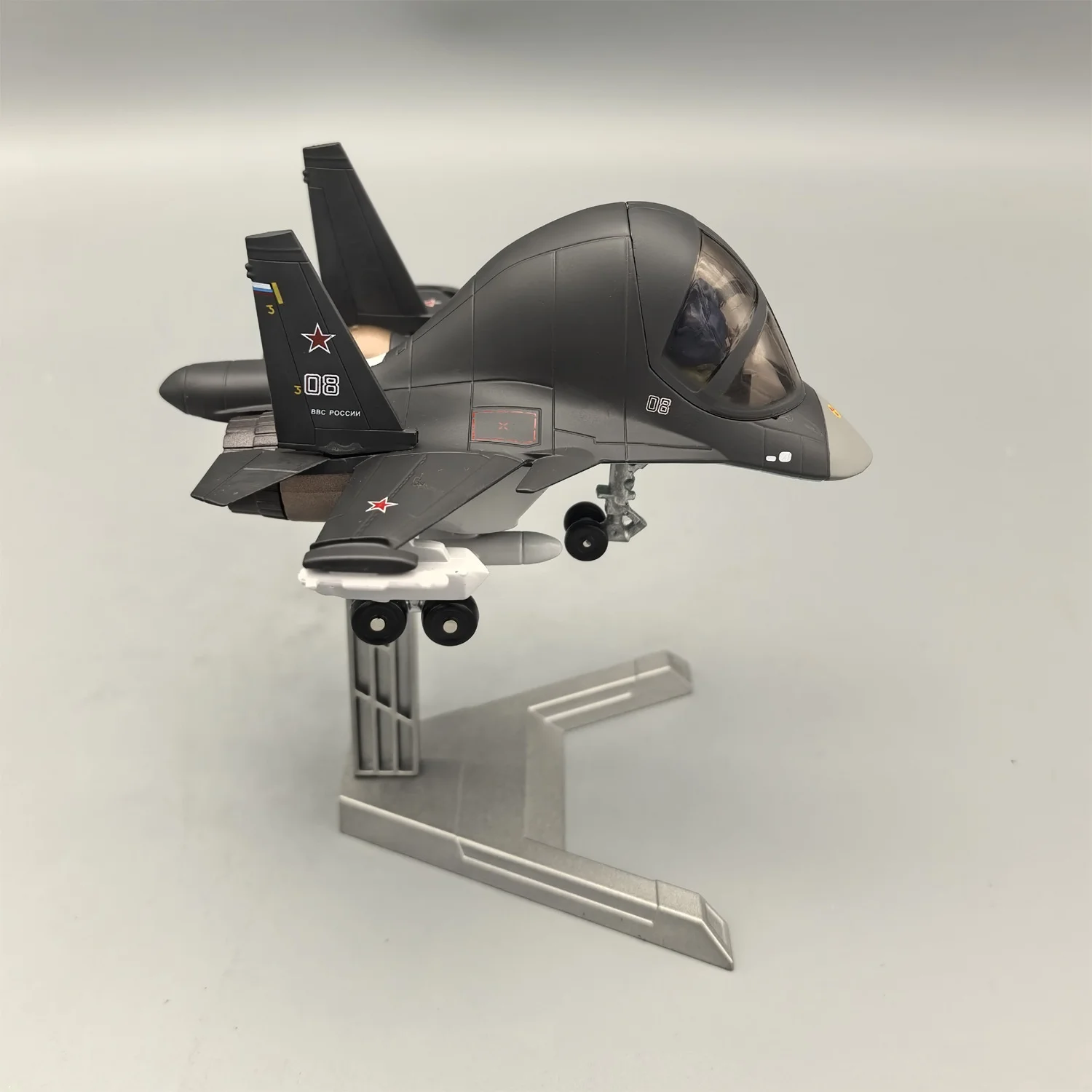 Cartoon SU-34 Q Version Aircraft Metal Alloy Plane Model Air Force Airplane With Landing Gear Collection Enthusiast Gift Display