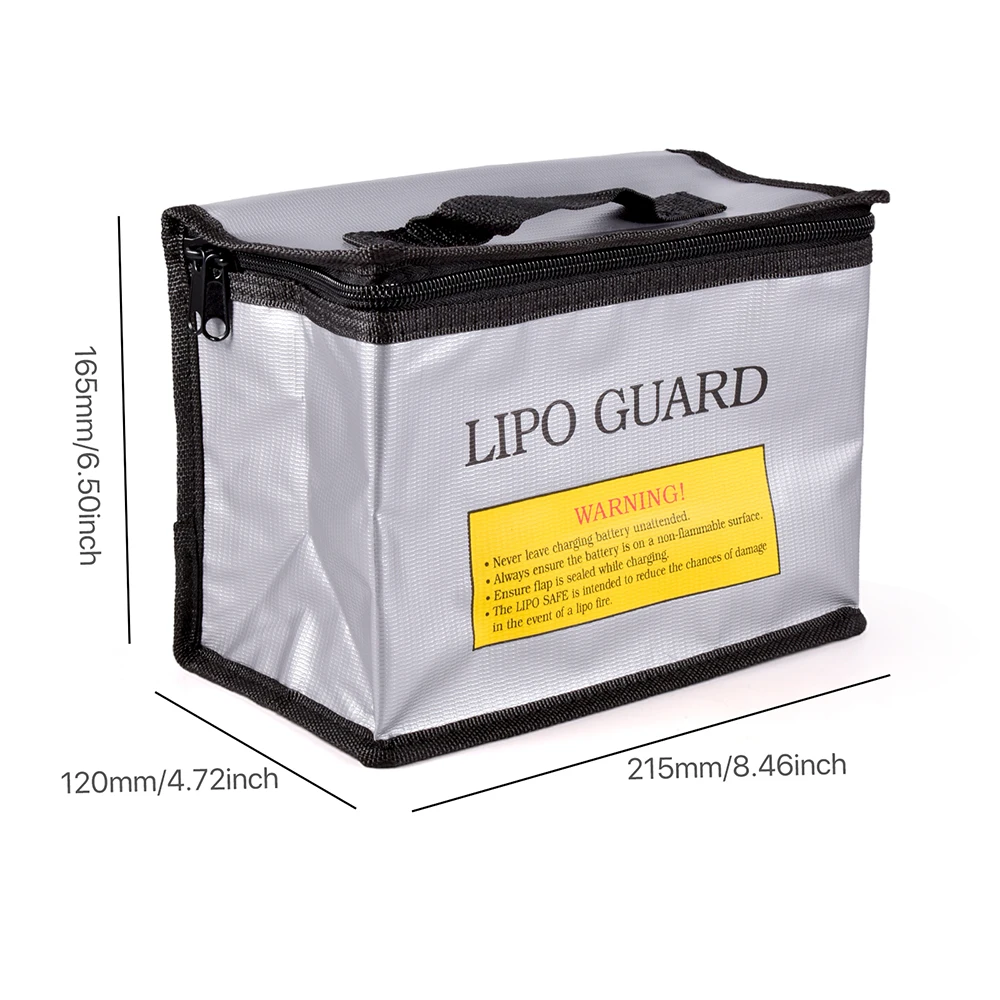 Lipo Guard Sicherheitstasche, feuerfest, explosionsgeschützt, tragbar, Lipo-Sicherheitstasche, 215 x 115 x 155 mm, für RC FPV Racing Drone Car Battery Safe