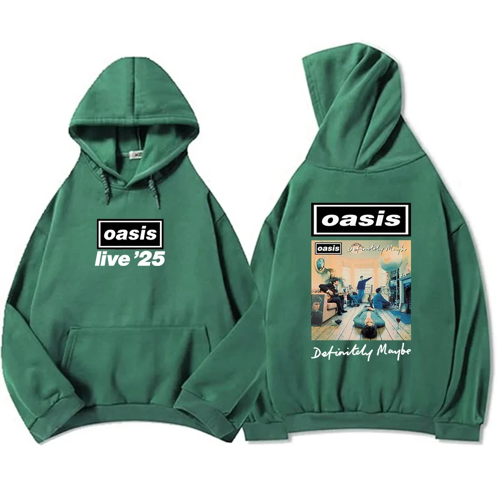 Definitely Maybe-Sweats à capuche graphiques pour hommes, Streetwear unisexe, Haut décontracté, Mode masculine, Oasis, Bande, VW