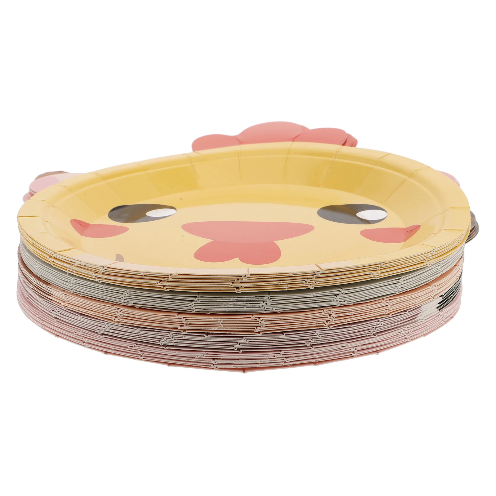 

50pcs Theme Paper Plates Cartoon Animal Disposable Plates Farm Birthday Party Supplies Thickened Durable Tableware for Weddings