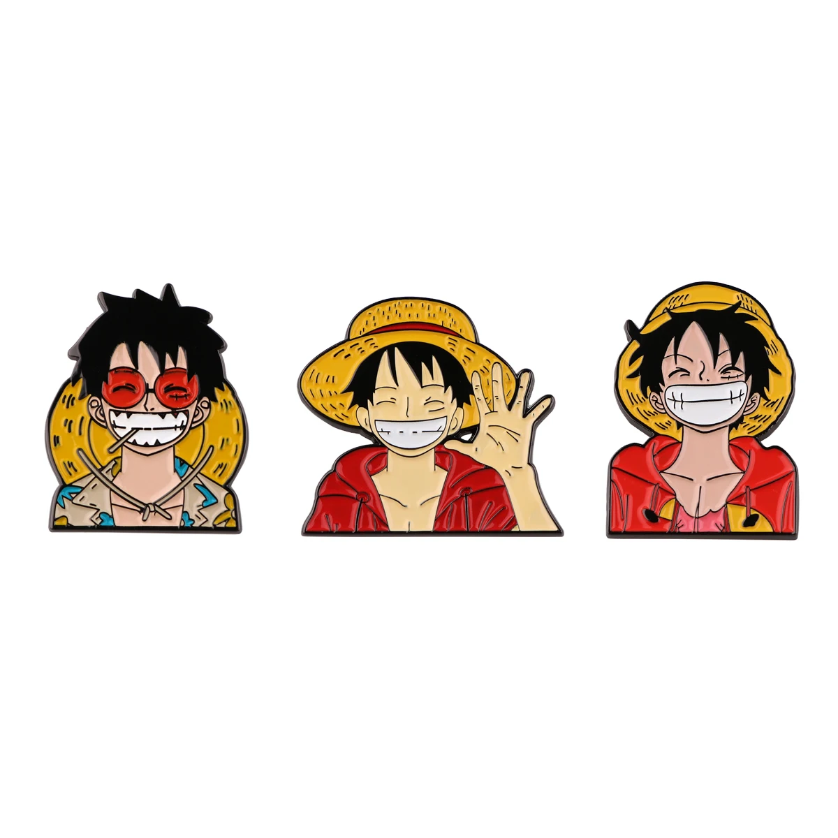 Japanese Anime Enamel Pins Luffy Lapel Pins for Backpack Brooches for Clothing Briefcase Badges Jewelry Accessories