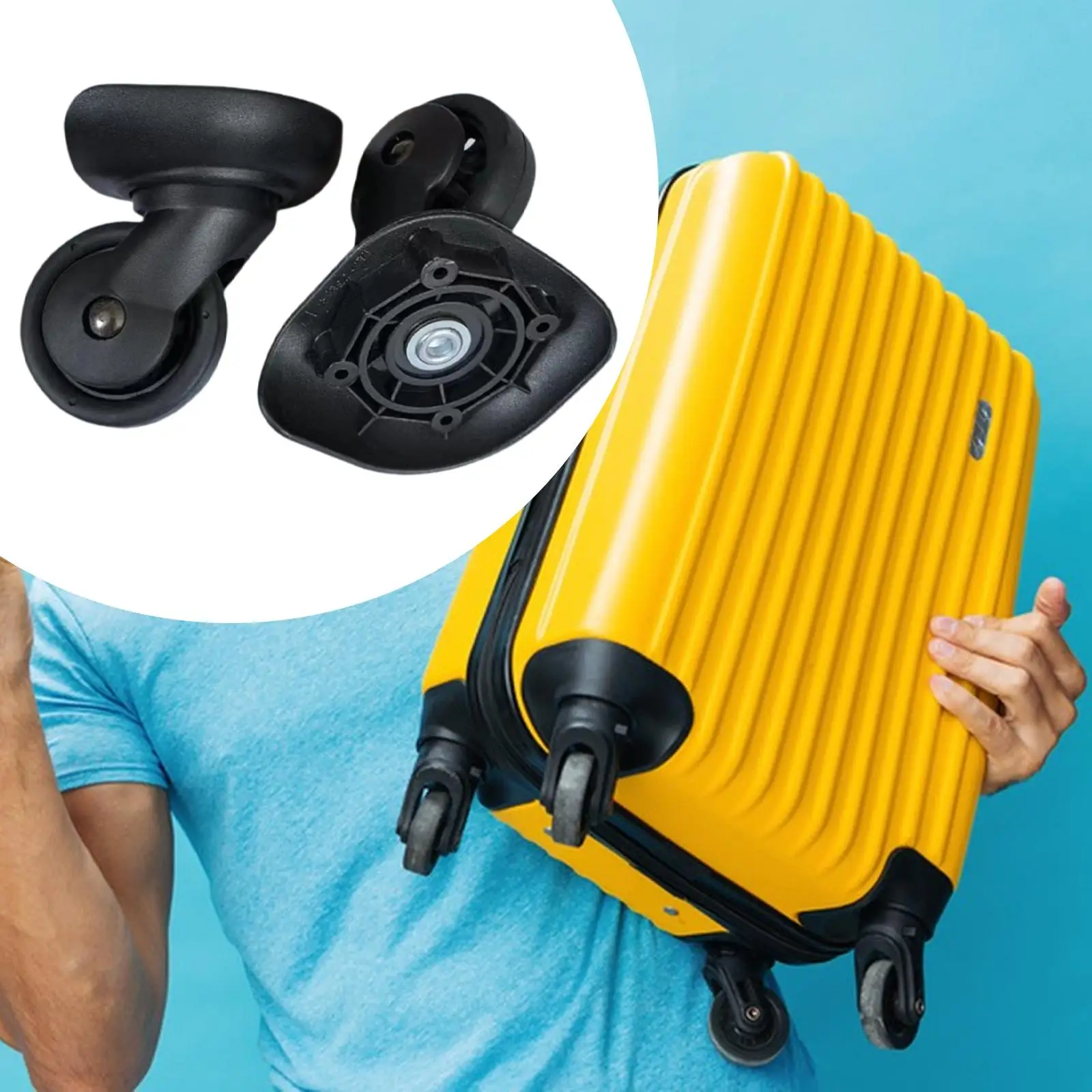 

2 Pieces Luggage Wheels Replacement Luggage Accessories Easy Installation Silent