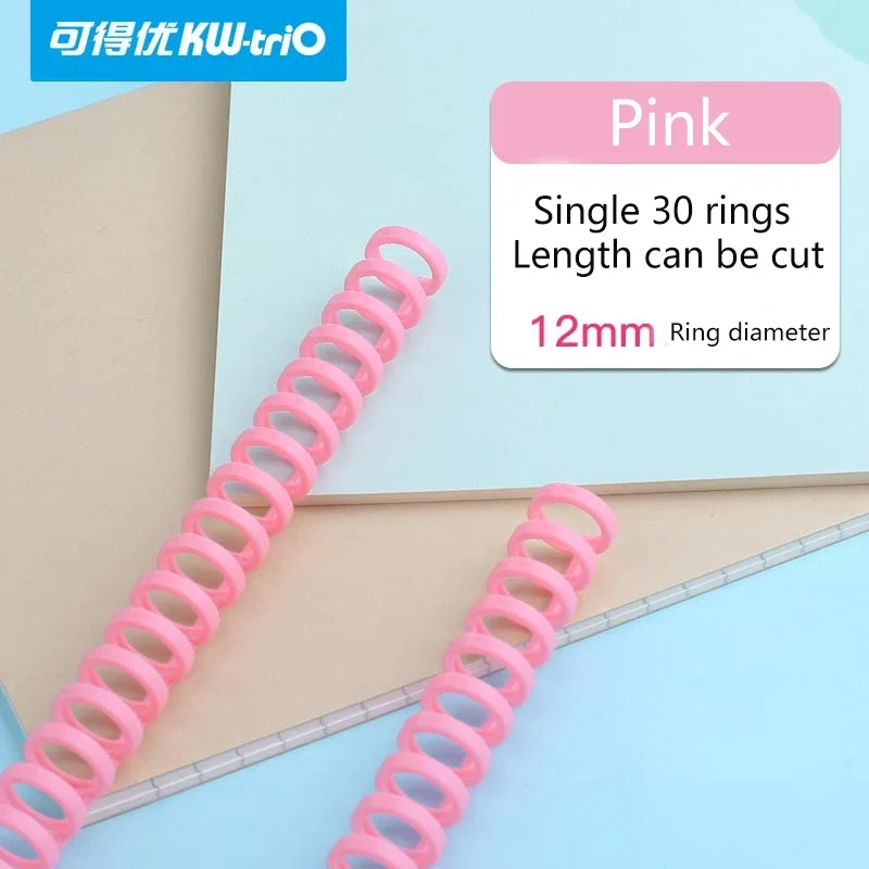 30 Hole Loose-leaf Plastic Binding Ring Spring Spiral Rings for 30 Holes A4 A5 A6 Paper Notebook Stationery Office Supplies