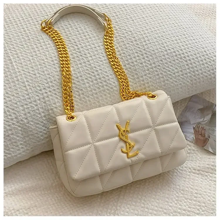 Premium 2025! Tas Selempang Modern dengan Rantai Berlian |   Tas Selempang Kotak Kecil Serbaguna Wanita Untuk Perjalanan