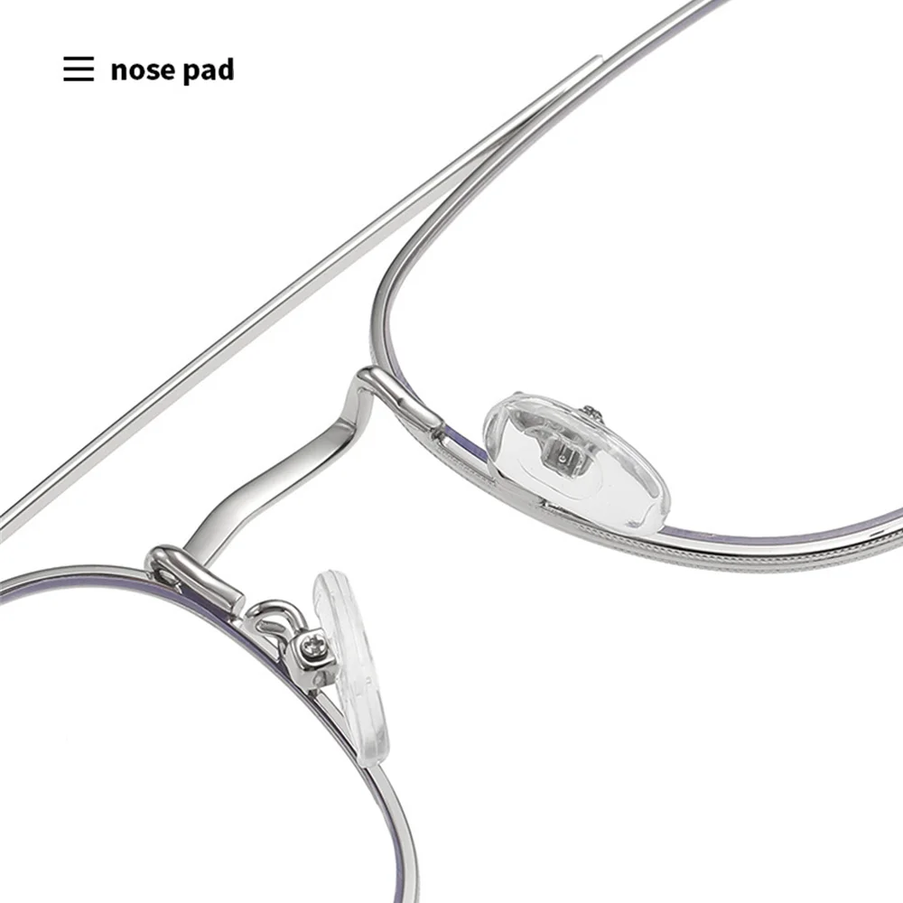 VIVIBEE ريترو الطيران الضوء الأزرق حجب النظارات الرجال الكمبيوتر المعدني جسر مزدوج تصفية الألعاب نظارات عالية الجودة