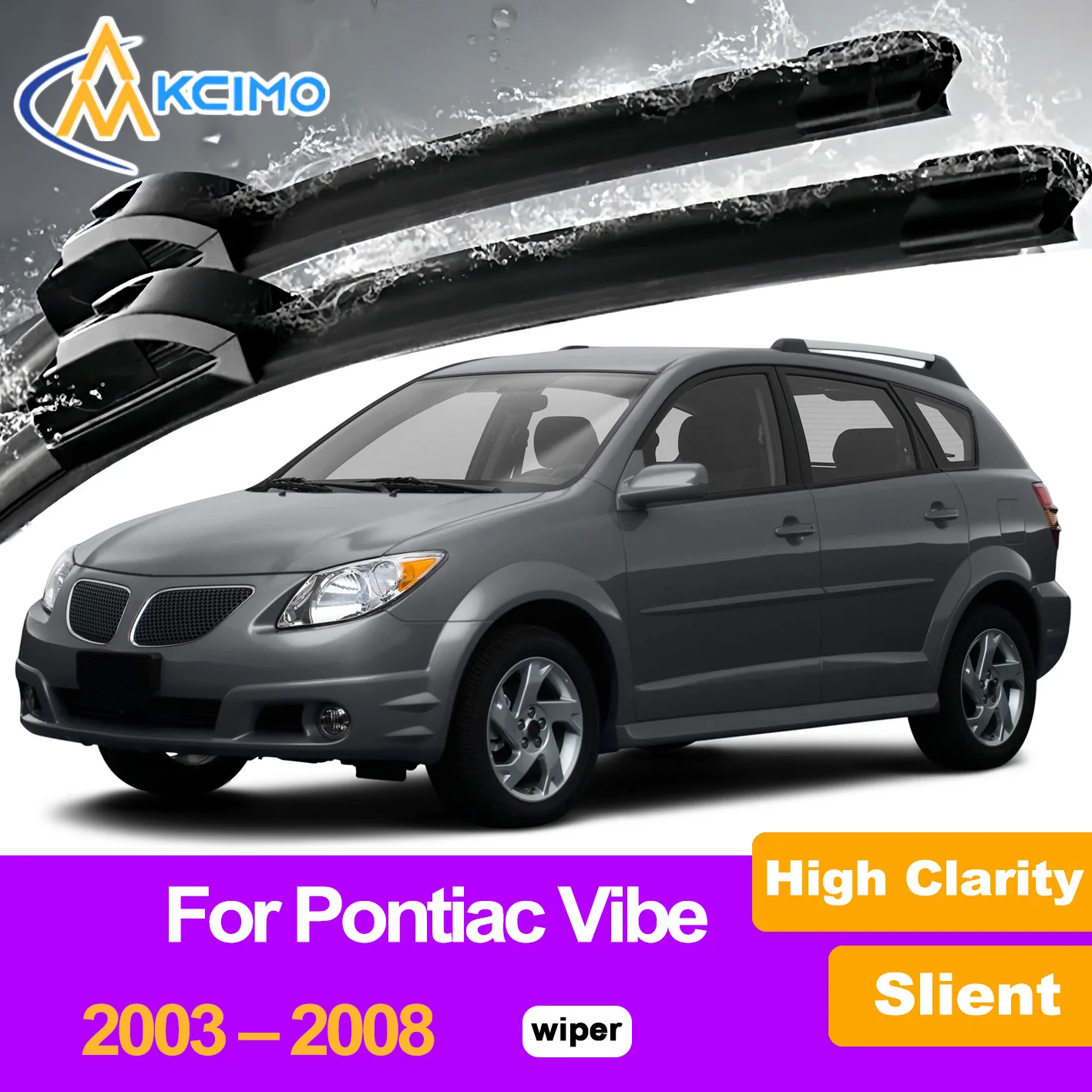 

2Pcs Front Windshield Wiper Blades For Pontiac Vibe 2003–2008 Toyota Voltz Chevrolet Aveo Windscreen Window Car Accessories