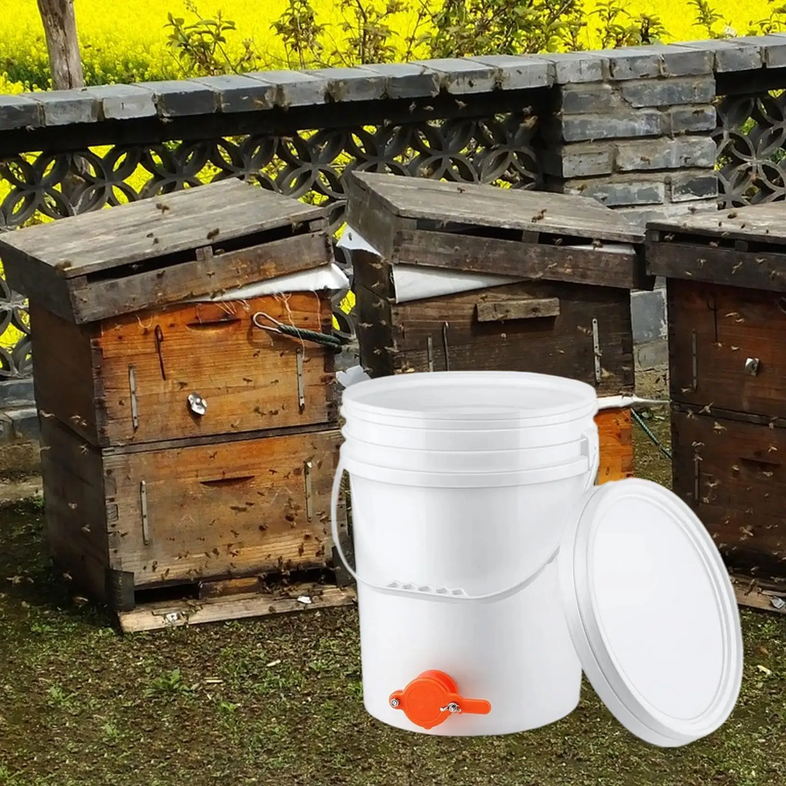 

Honey Pail 20 L Capacity Multipurpose Syrup Storage Practical with Lid Cover