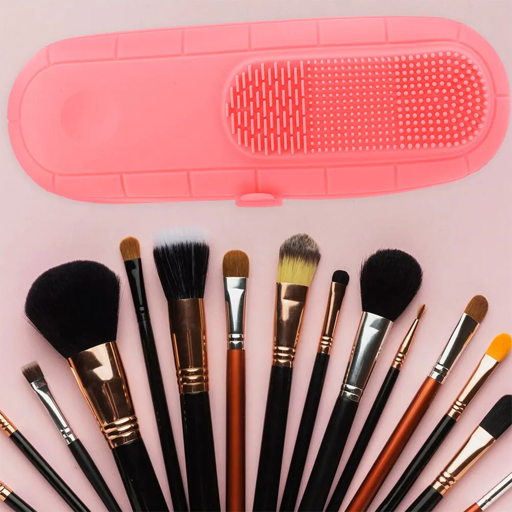 

2Pcs Silicone Makeup Brush Holder Travel-Friendly Organizing Pouch Portable Storage Bag for Brushes and Tools Anti-Fall Out