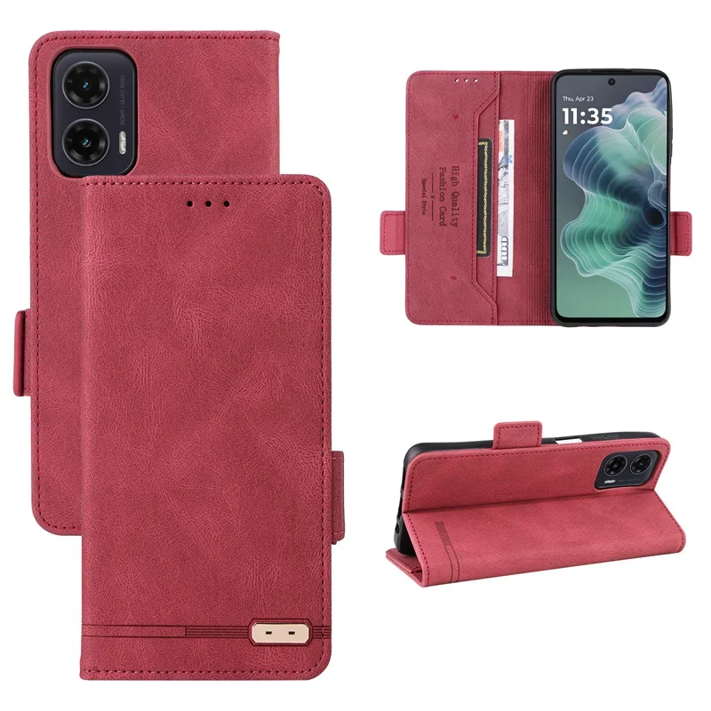 

For Motorola Moto G35 5G wallet full protect phone case For Moto G35 5G hardware magnetic buckle adsorption Flip Cover