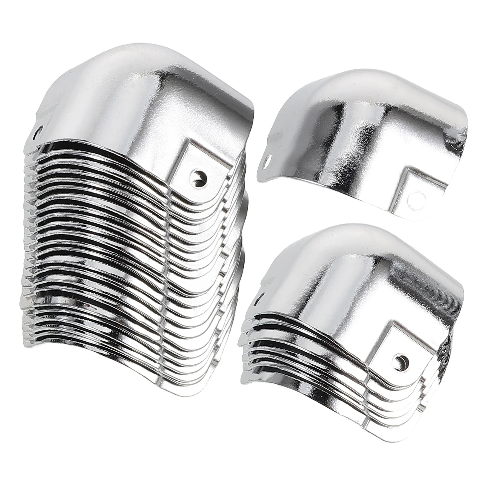 20Pcs Corner Edge Protectors Aluminum Alloy Metal Guards for Flight Cases Toolboxes Aviation Boxes Impact Resistance