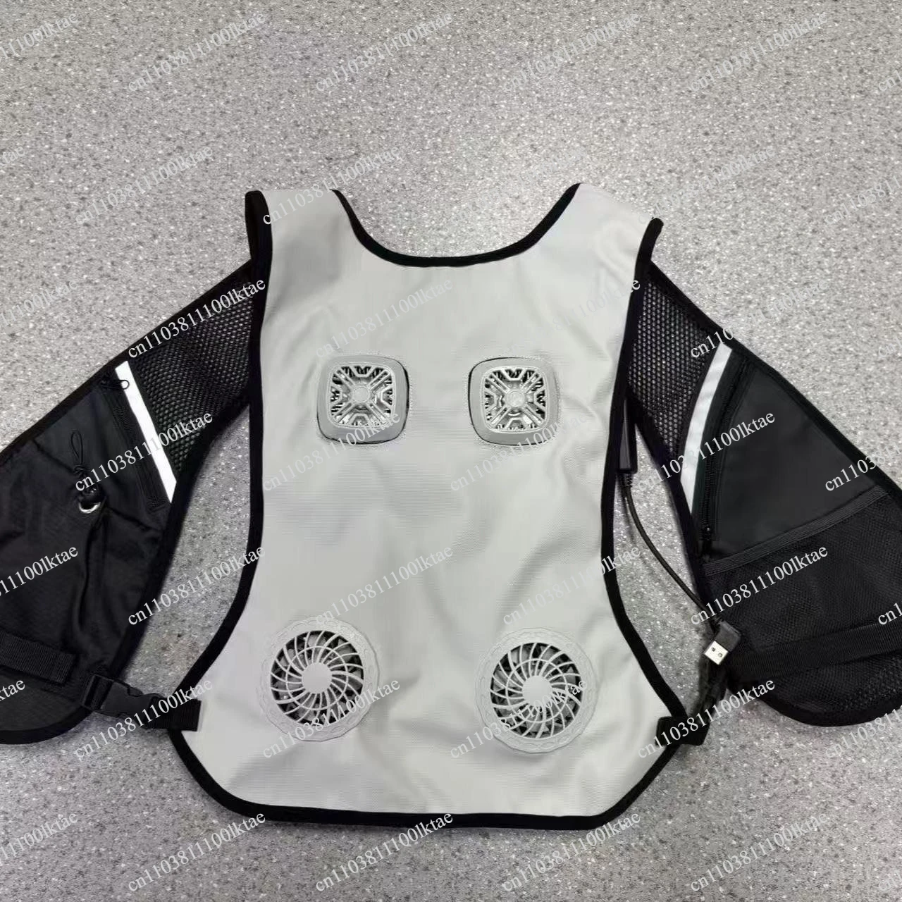 Semiconductor Cooling Fan Double Suit Ice Vest Outdoor Sports Camping Mountaineering Construction Site Heat Protection