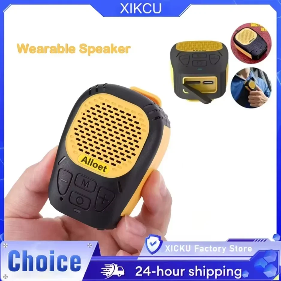 Портативная Bluetooth-колонка с магнитным креплением, беспроводная, водонепроницаемая, с ремешком для прослушивания музыки/звонков без помощи рук