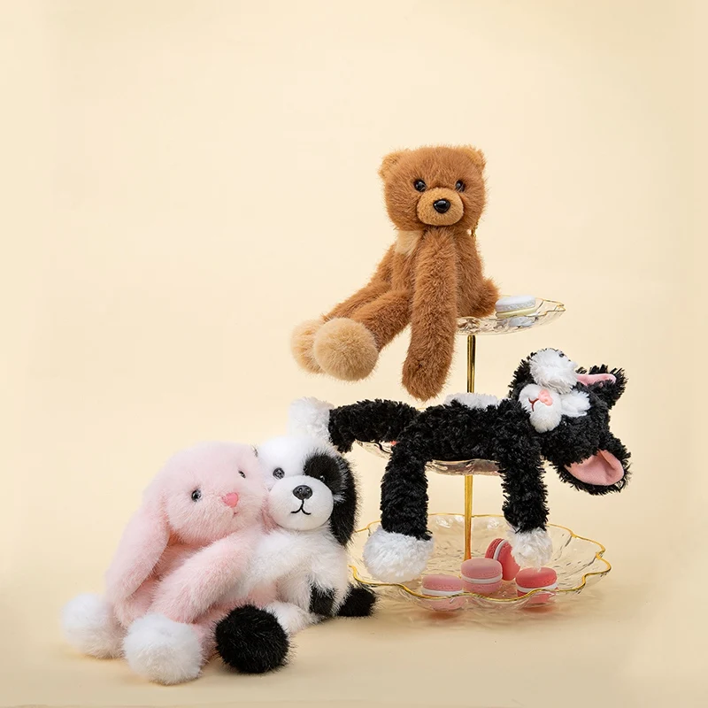 

1pc 30cm/11.81in Magnetic Stick-On Plush Toy Small Animal Magnetised Devon Rex Cat & Bear Doll Birthday Gift Small Animal Hand-H