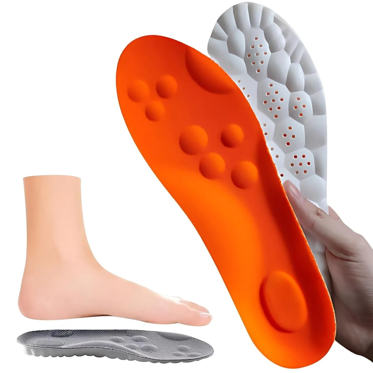 اللاتكس الرياضة النعال لينة عالية المرونة منصات الأحذية تنفس تشغيل سلة الحذاء وحيد قوس دعم العظام إدراج للجنسين #3