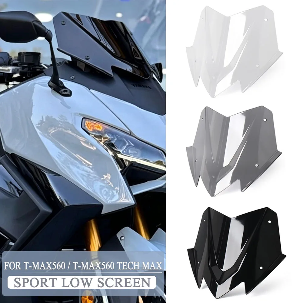 

New For YAMAHA T-MAX560 TMAX560 TECH MAX T-MAX 560 2022-2026 Motorcycle V-Tech Line Sport Windshield Visor Windscreen Deflector