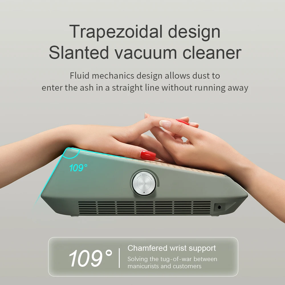 MRNAIL Large Silent Nail Vacuum Cleaner with Polishing Filter Efficient Dust Removal for Salon Use