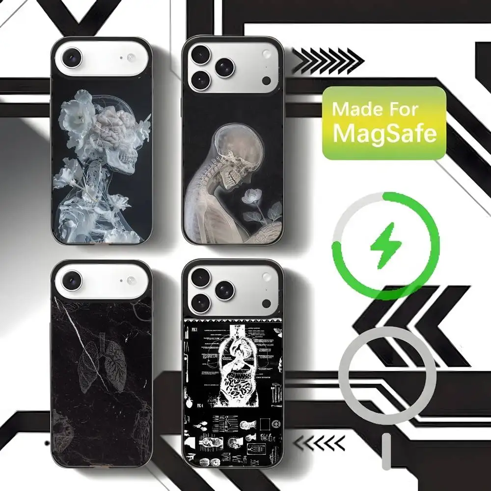 

Medical Human Anatomy Phone Case For iPhone 17,16,15,14,13,12,11,Pro,Max,Plus,Mini,SE4,E Magnetic Magsafe Wireless Charging