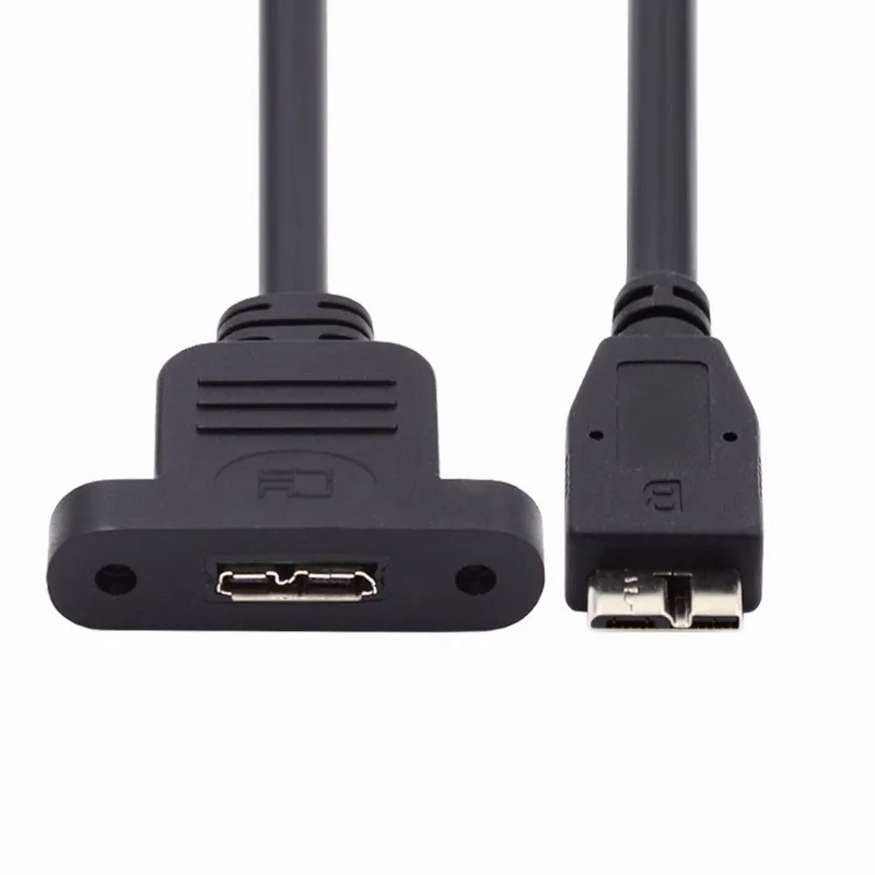 Zihan Micro USB 3.0 Male to Micro 3.0 Type-B Female Screw Mount Type Extension Cable 5Gbps