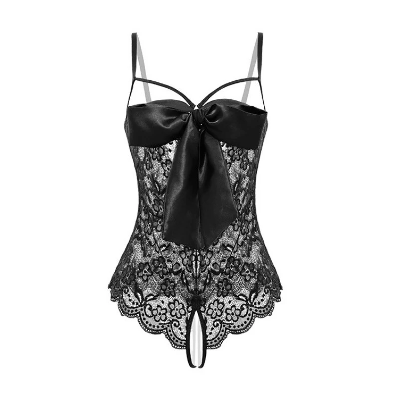 

Sexy Lingerie Women's Open-crotch Open-chest Lace Nightgown Transparent Nightgown Sexy Bodysuit Exotic Clothing