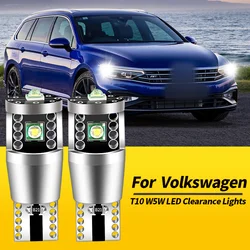 2PCS T10 W5W LED Clearance Lights Canbus ​​For VW Passat B5 B5.5 B6 B7 B8 1996-2021 CC B6 2008-2012 Amarok 2010-2019 EOS 06-15