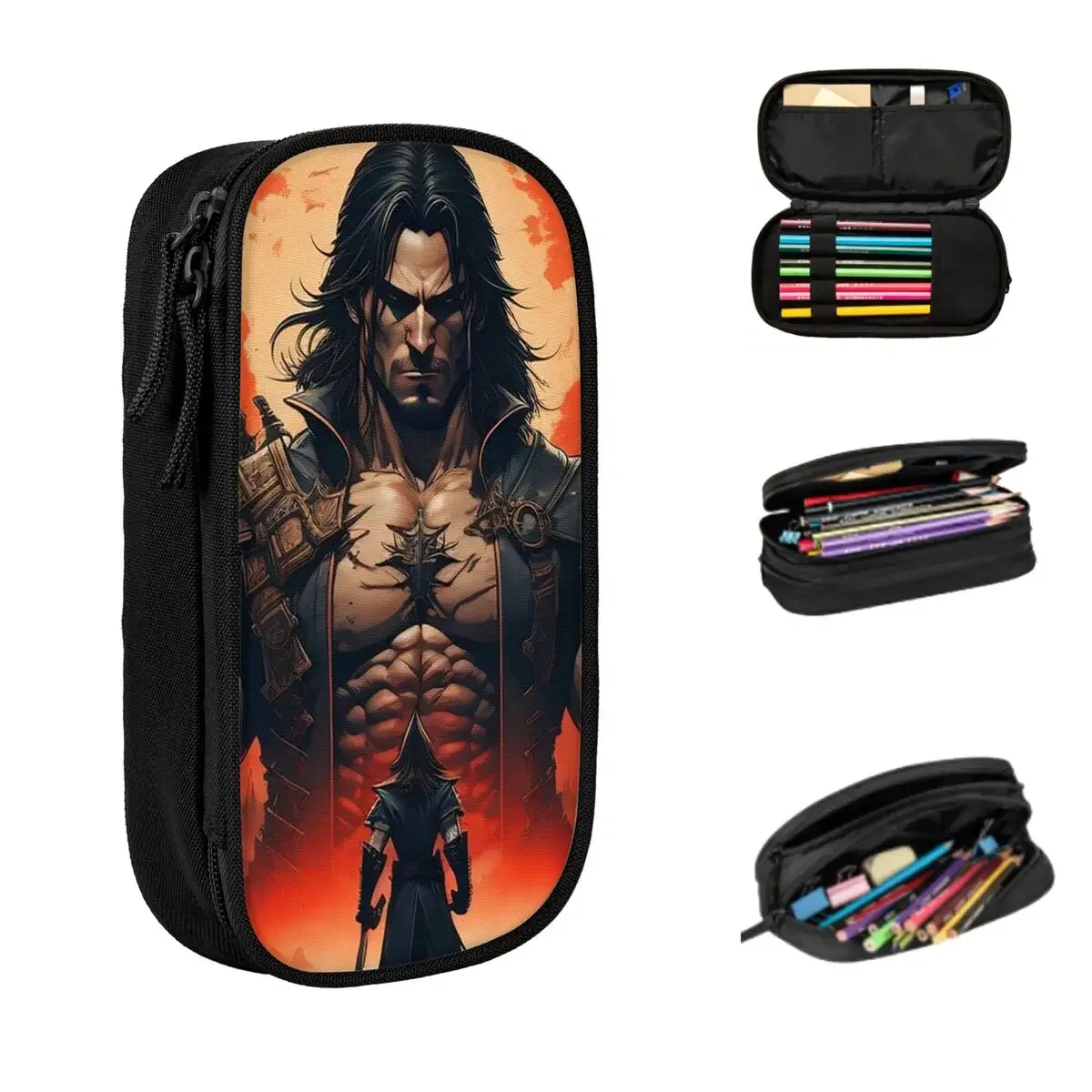 

Castlevania Netflix Fanart Pencil Cases Large Capacity Pen Bags Pen Box Pencil Pouch For Boys Girls Students Stationery School