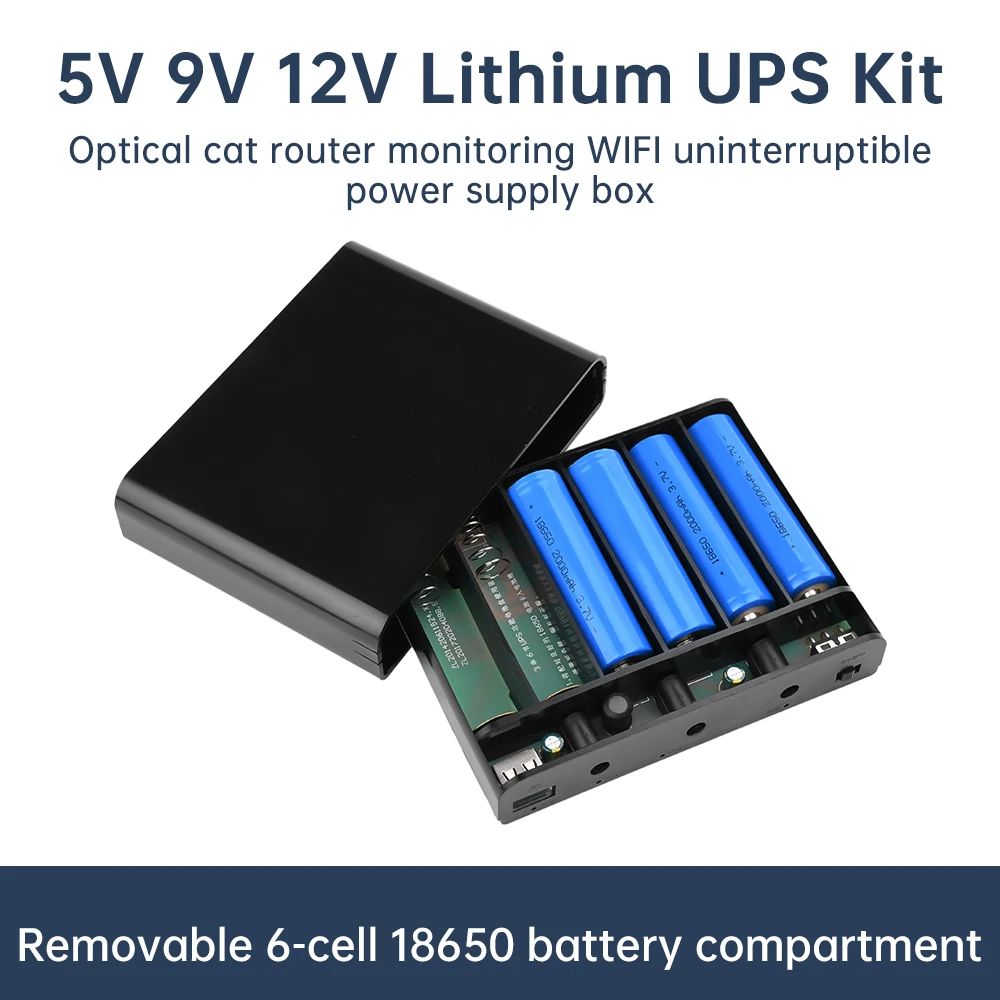 Fonte de alimentação ininterrupta dc ups 5v 9v 12v modem óptico monitoramento adaptador de energia de backup roteador wi-fi bateria substituível ups